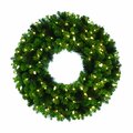 Goldengifts 36 in. Dia. Mixed Pine Prelit LED Decorated Wreath, Warm White, 2PK GO2742624